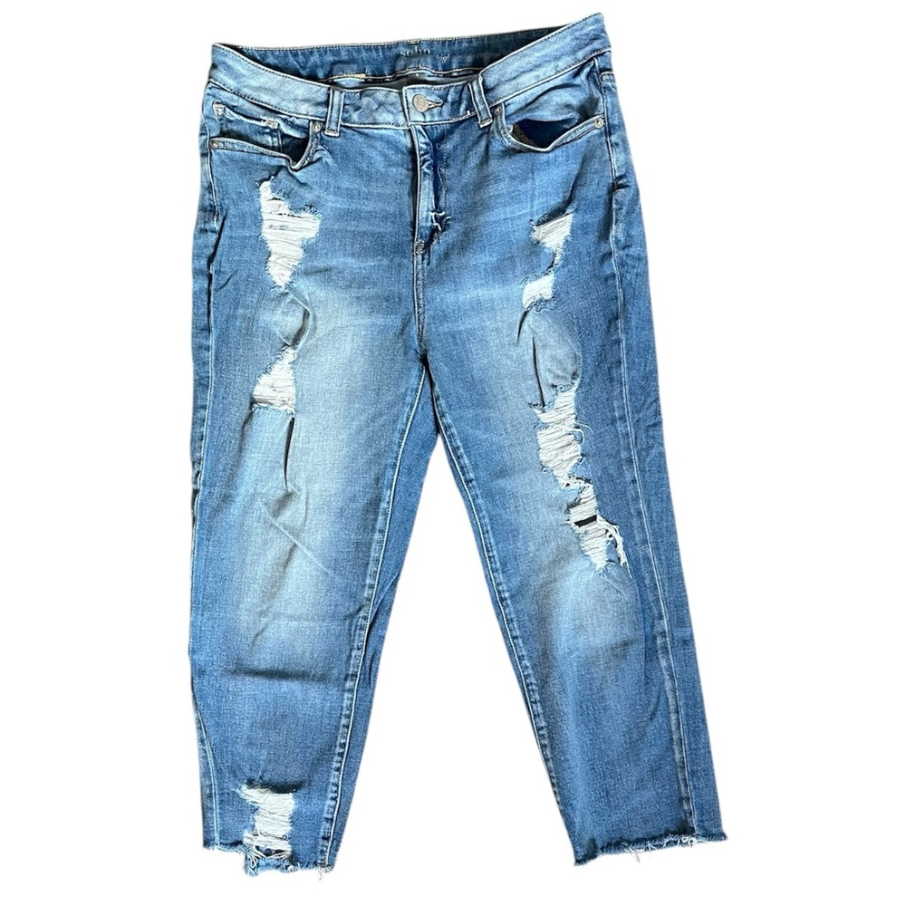 NY&Co High Waist Cropped Boyfriend Jeans